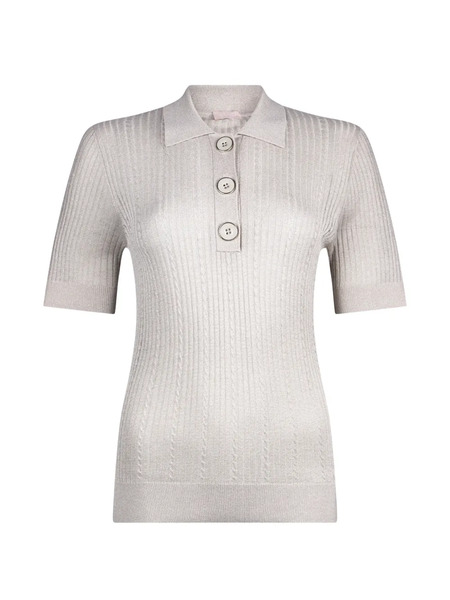  Liu Jo Half-button Polo Top - Neutrals 