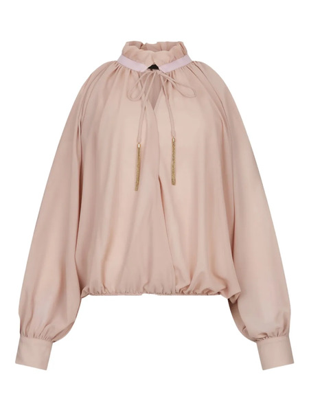  Liu Jo High-neck Tassel Blouse - Pink 