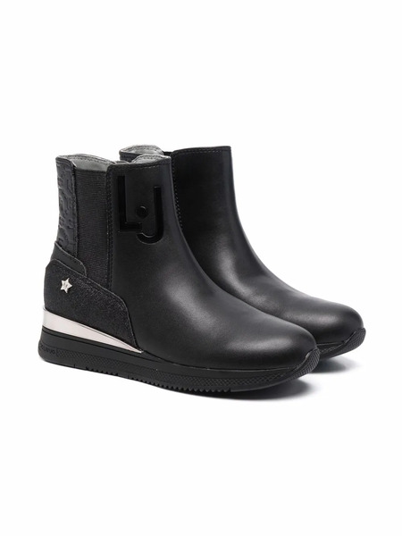  Liu Jo Kids Connie Wedge Ankle Boots - Black 