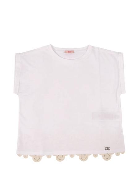  Liu Jo Kids Crochet-trim T-shirt - White 