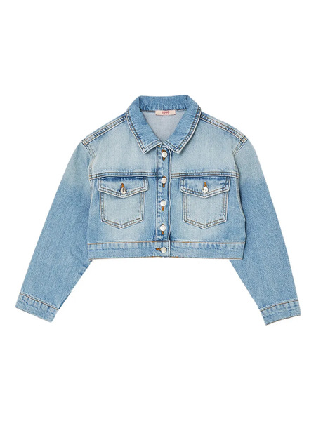  Liu Jo Kids Denim Cropped Jacket - Blue 