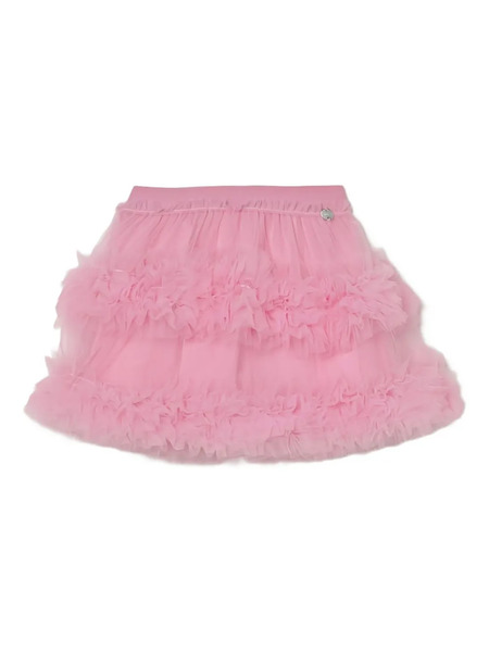  Liu Jo Kids Layered Ruffled Tulle Skirt - Pink 