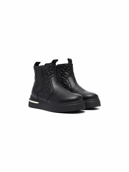  Liu Jo Kids Logo Embossed Ankle Boots - Black 