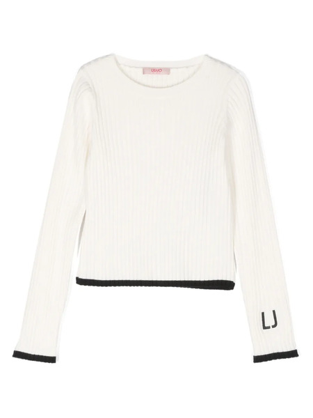  Liu Jo Kids Logo-embroidered Sweater - Neutrals 