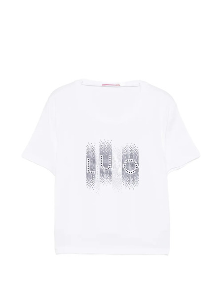 Liu Jo Kids Rhinestone-embellishment T-shirt - White 