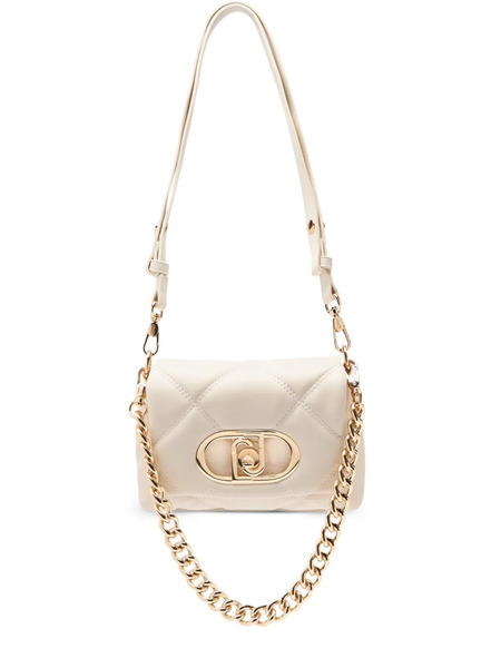  Liu Jo Lapuffy Monogram Shoulder Bag - White 