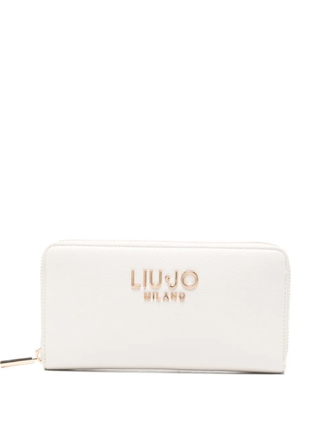  Liu Jo Large Logo Zip Wallet - White 
