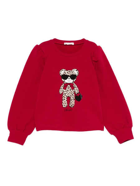  Liu Jo Leopard-print Bear Sweatshirt - Red 