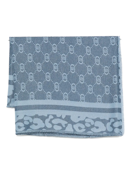  Liu Jo Logo Scarf - Blue 