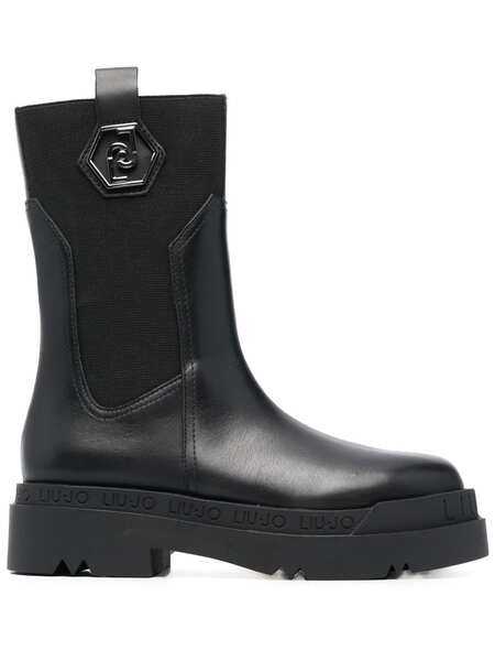  Liu Jo Love 34 Leather Chelsea Boots - Black 