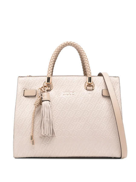  Liu Jo Manhattan Braided-handle Tassel Tote Bag - Neutrals 