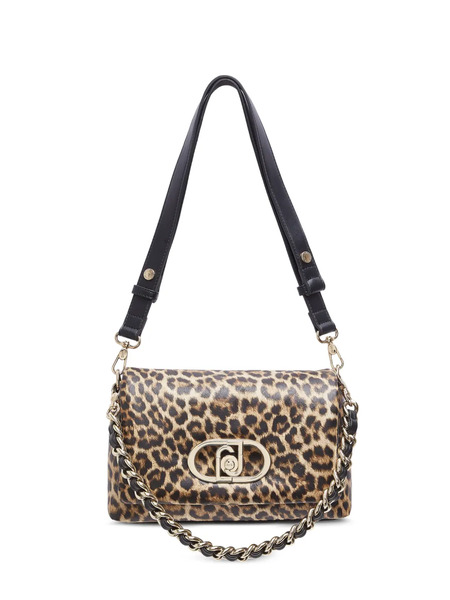  Liu Jo Medium Lapuffy Animal-print Chain-strap Shoulder Bag - Neutrals 