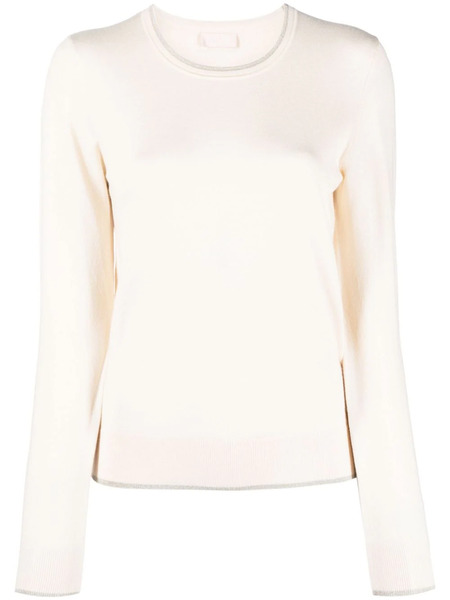  Liu Jo Metallic-threading Knitted Jumper - Neutrals 