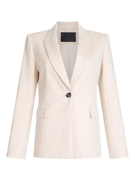  Liu Jo Milano Stitch Lapel Blazer - White 