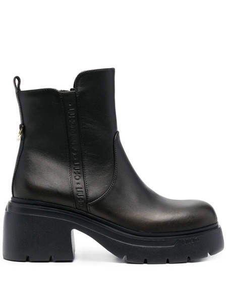  Liu Jo 70mm Carrie Leather Ankle-boots - Black 