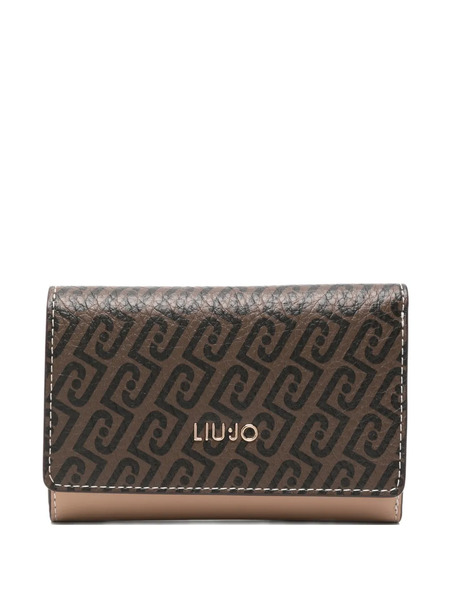  Liu Jo Monogram Leather Wallet - Neutrals 