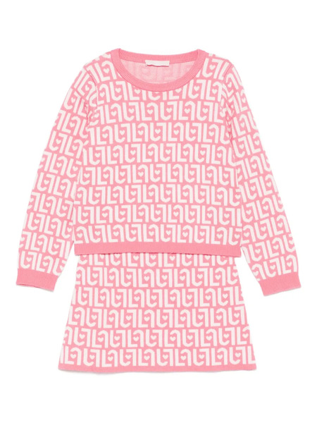  Liu Jo Monogram-pattern Skirt Set - M9988 Pink 