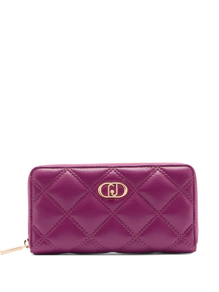  Liu Jo Monogram-plaque Quilted Wallet - Purple 