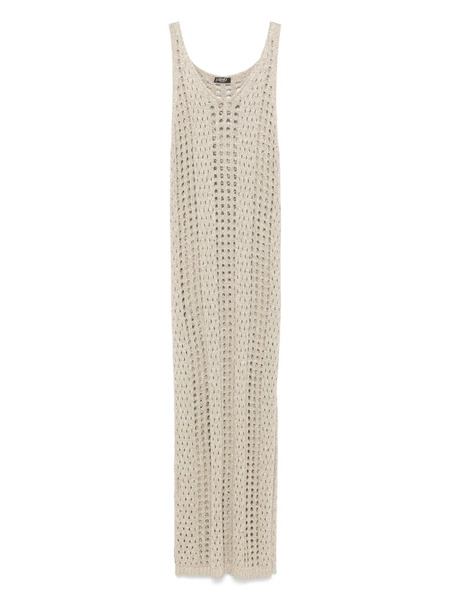  Liu Jo Open-knit Maxi Dress - Neutrals 