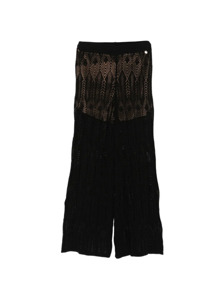  Liu Jo Open-work Trousers - Black 