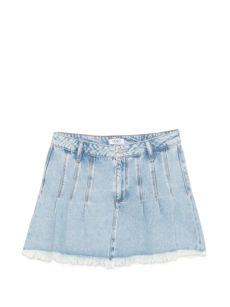  Liu Jo Pleated Fringed Skirt - Blue 