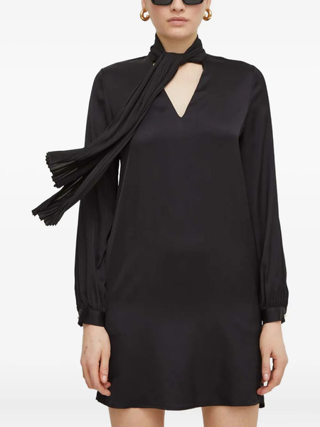  Liu Jo Pleated Tie Mini Dress - Black 