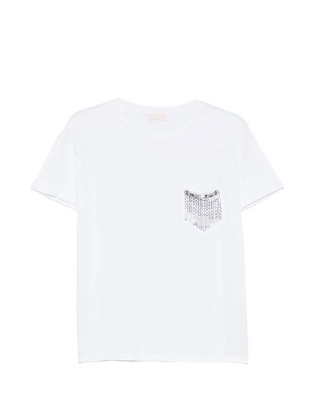 Liu Jo Pocket Embellished T-shirt - White 