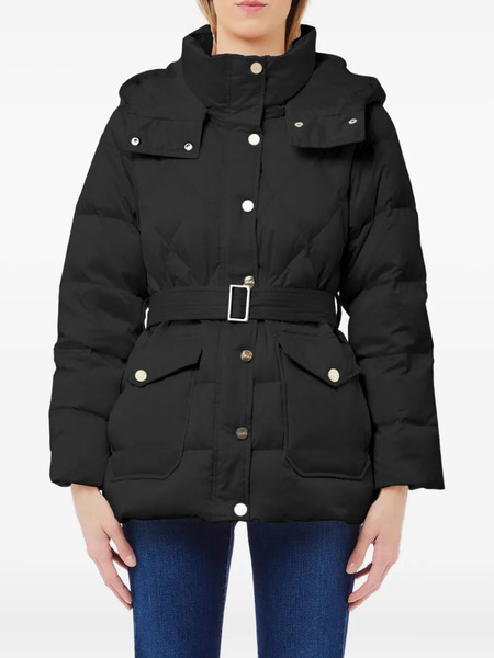  Liu Jo Quilted Belted Puffer Jacket - Black 
