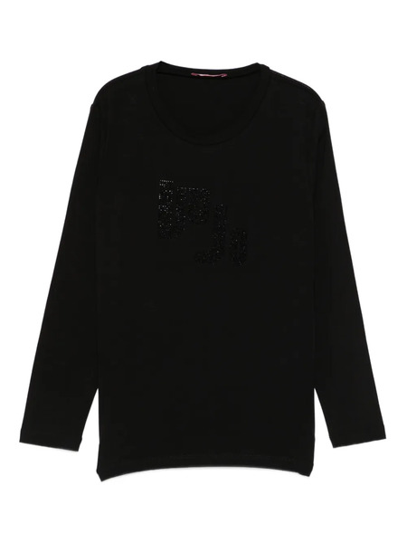  Liu Jo Rhinestone-embellished Long Sleeve T-shirt - Black 