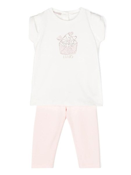  Liu Jo Rhinestone-embellished Trouser Set - White 