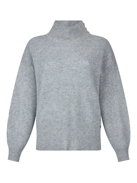  Liu Jo Ribbed Puff-sleeve Sweater - Grey 
