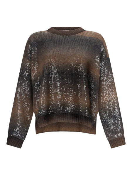  Liu Jo Sequin-embroidered Crew Neck Jumper - Brown 