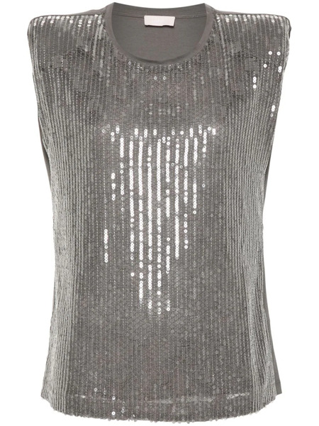  Liu Jo Sequinned Tank Top - Grey 