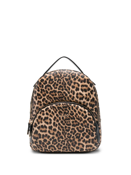  Liu Jo Small Animalier Leopard Print Backpack - Neutrals 