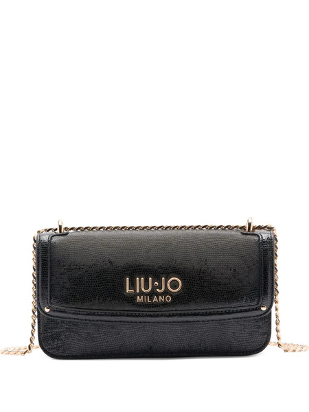  Liu Jo Small Lizard Effect Chain Satchel - Black 