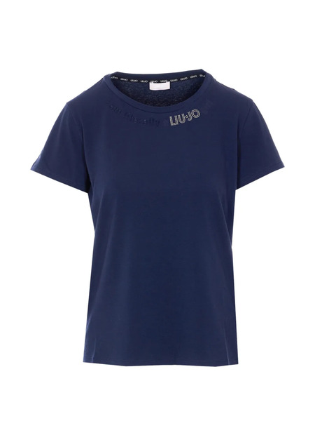  Liu Jo Strass Logo T-shirt - Blue 