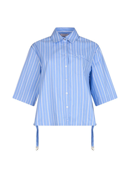  Liu Jo Striped Chest-pocket Shirt - Blue 