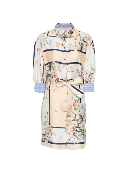  Liu Jo Striped Floral Dress - White 