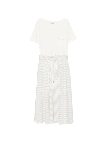  Liu Jo Striped-pattern Midi Dress - White 