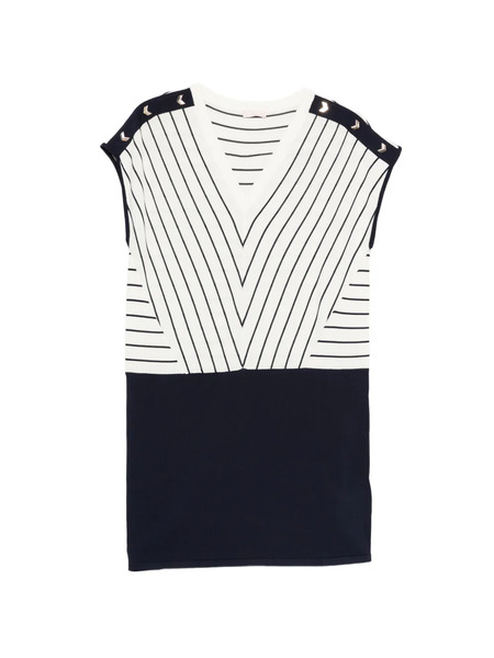  Liu Jo Striped Shoulder Mini Dress - Blue 