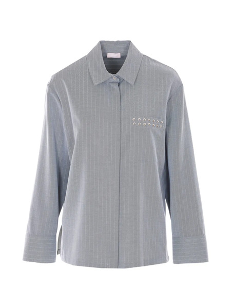  Liu Jo Striped Stud-embellished Shirt - Grey 