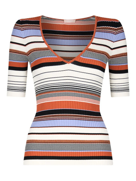  Liu Jo Stripped Knit T-shirt - Red 
