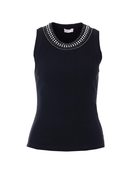  Liu Jo Studded Crewneck Top - Black 