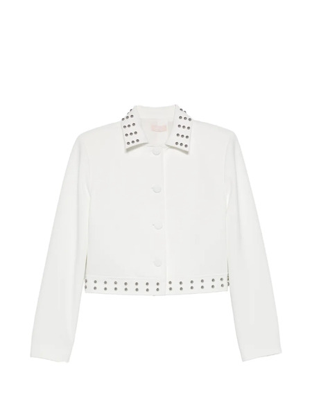  Liu Jo Studded Detailing Jacket - White 
