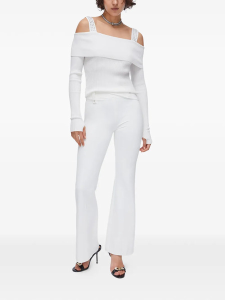  Liu Jo Studded Off-the-shoulder Sweater - White 
