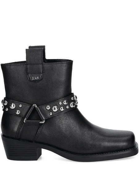  Liu Jo Studded-strap Boots - Black 