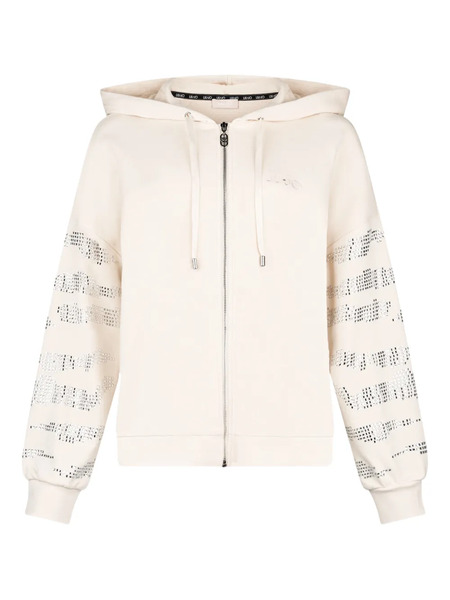  Liu Jo Studded Zip-up Hoodie - Neutrals 
