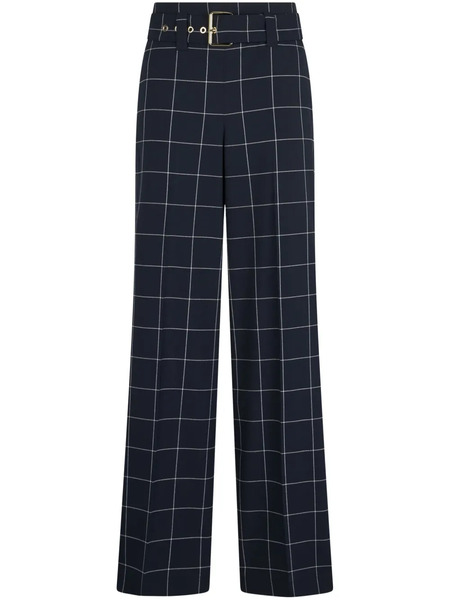  Liu Jo Tailored Check Trousers - Blue 