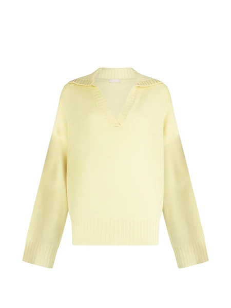  Liu Jo V-neck Logo Sweater - Yellow 