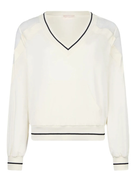  Liu Jo V-neck Sweatshirt - White 